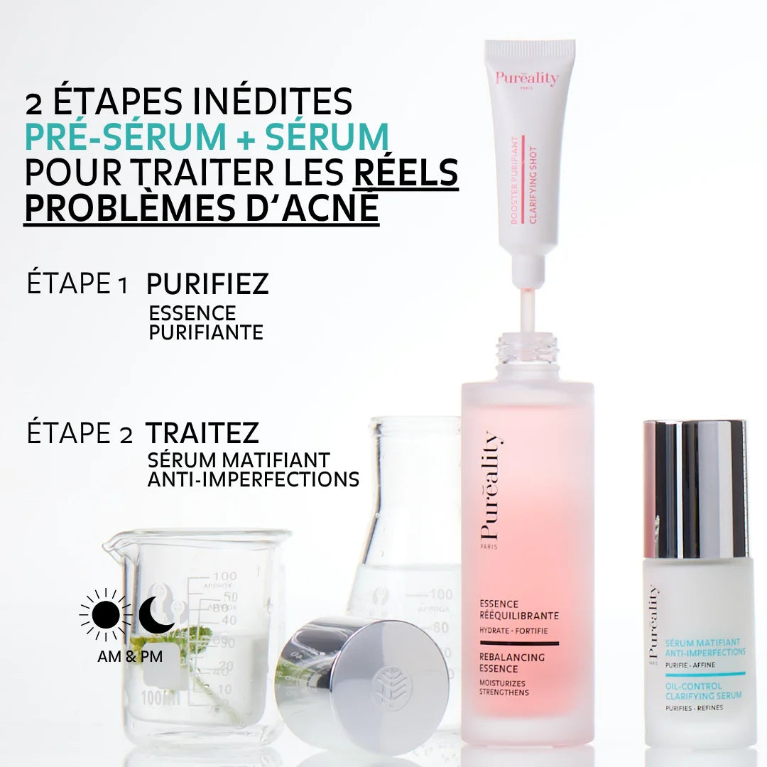 2 étapes inédites : pré-sérum + sérum pour traiter les réels problèmes d&