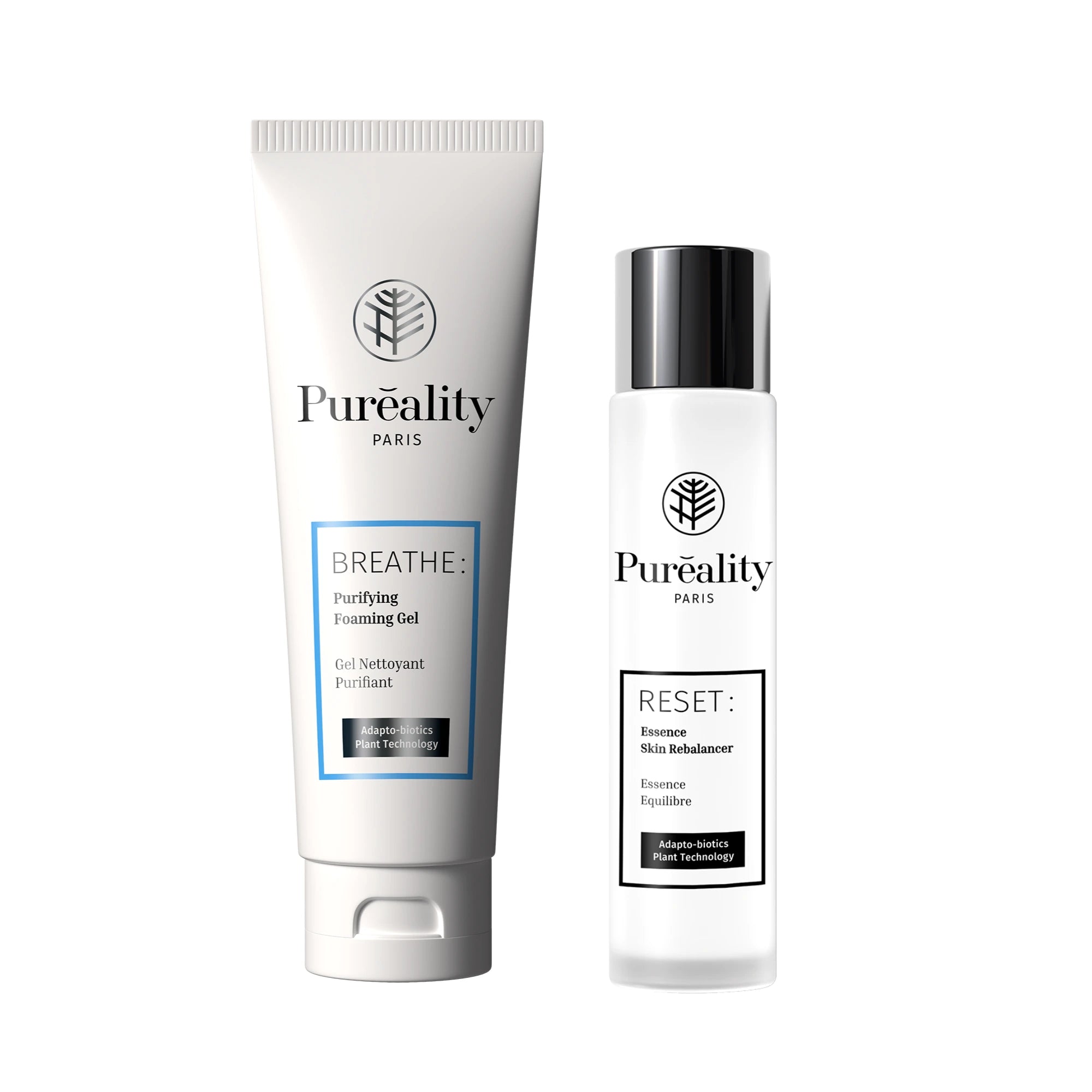 Le Protocole Soin Reset, composé du Nettoyant Éclat Peau Neuve et de l’Essence Rééquilibrante. Une routine idéale pour apaiser les rougeurs et les peaux sensibles, tout en apportant une hydratation en profondeur. Un produit d’exception, déjà primé aux Prix de la Beauté.