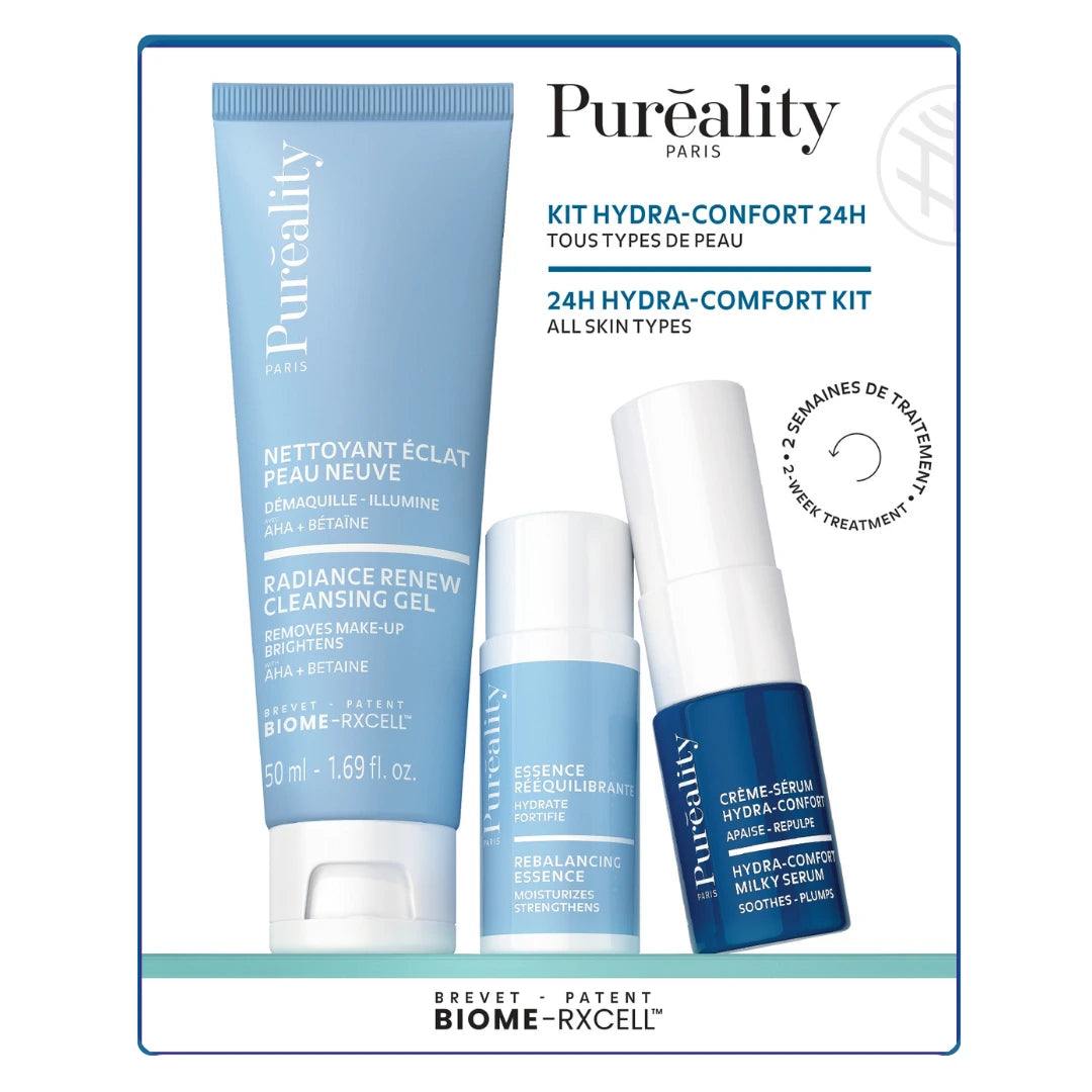 Kit Hydra-Confort 24H pour fortifier, apaiser, hydrater et renforcer la barrière cutanée