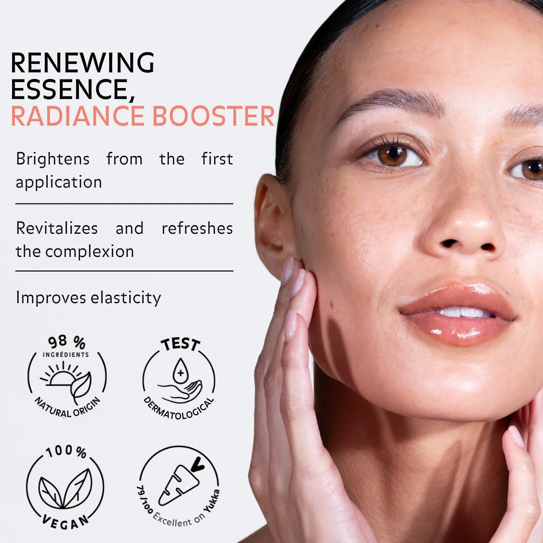 Renewing Essence to boost randiance, brighten the complexion and revitalize the skin