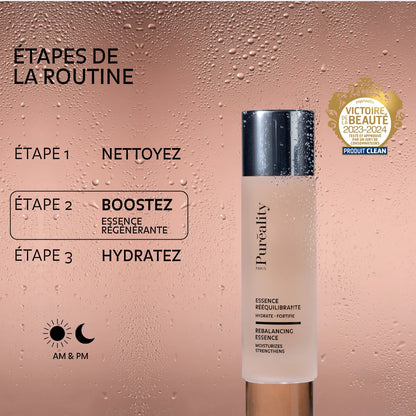 Etapes de la routine Nettoyez, Boostez, Hydratez