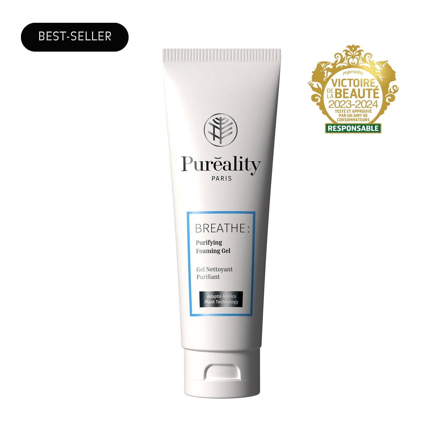 Nettoyant Éclat Peau Neuve Pureality – produit best-seller apaisant et hydratant, anti-taches, anti-imperfections, éclat, rougeurs et sensibilité. Primé Victoire de la Beauté.