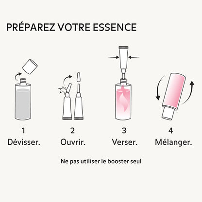 Préparez votre essence : Dévissez, ouvrez le booster, versez l&