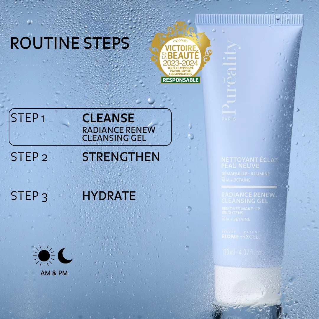 Routine steps - cleanse, strenghten, hydrate